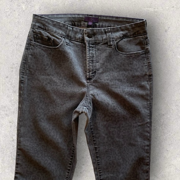NYDJ Not My Daughter’s Jeans Denim Leopard    Black Stretch Great Condition! - Picture 3 of 15